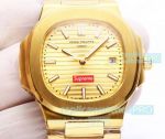 JH Factory Replica Patek Philippe Nautilus Men 42.5MM Yellow Gold Watch